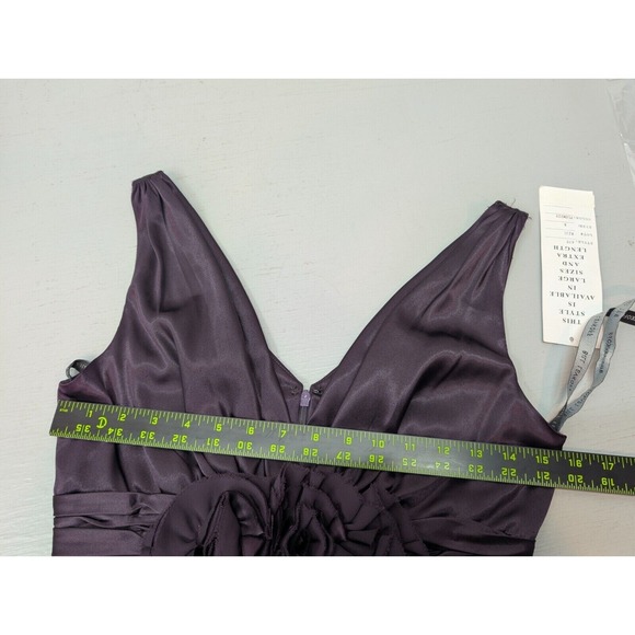 Bill Levkoff Bridesmaid Sleeveless Formal Prom Party Dress Floral‎ Purple 8 NWT - Picture 8 of 14